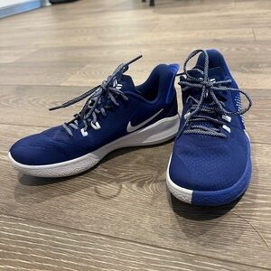 Nike Blue and White Athletic Shoes with Modern Design